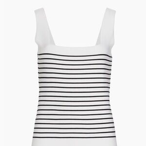 Striped Black and White Women's Top